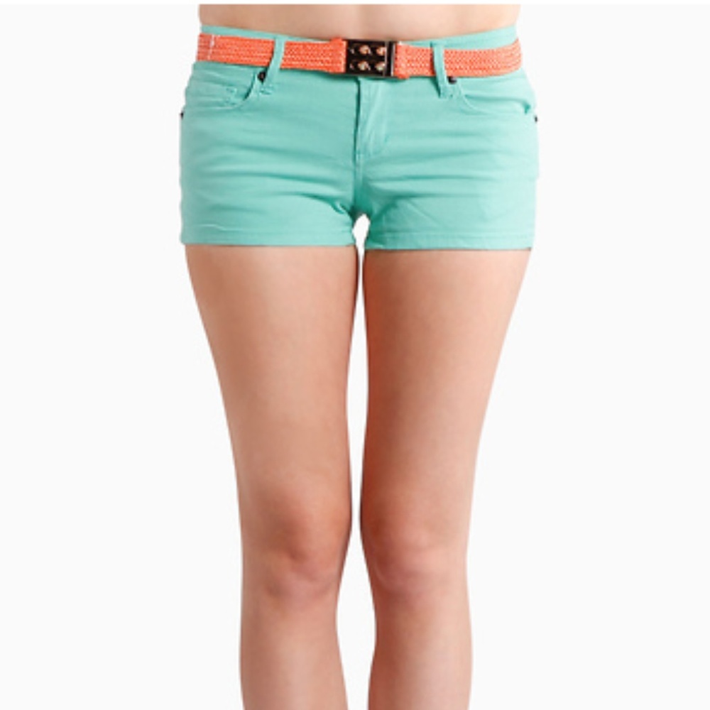 Teal green shorts